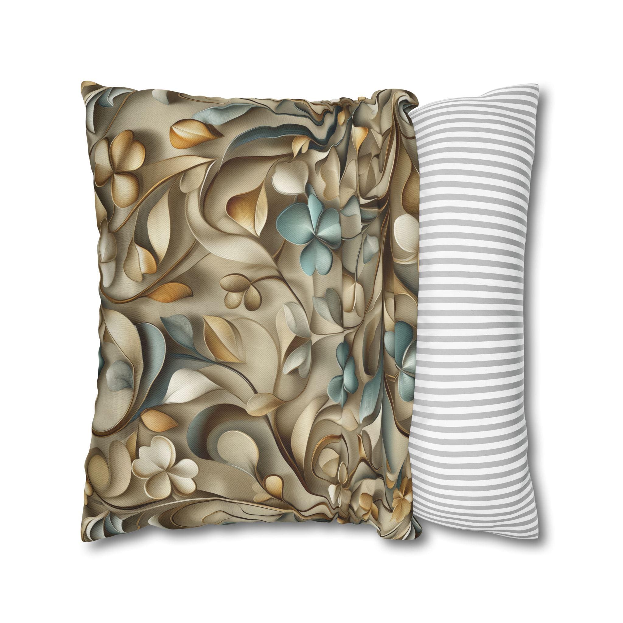 Elegant St. Patrick's Day Shamrock Pillow Cover: William Morris Inspired Botanical Square Cushion Cover