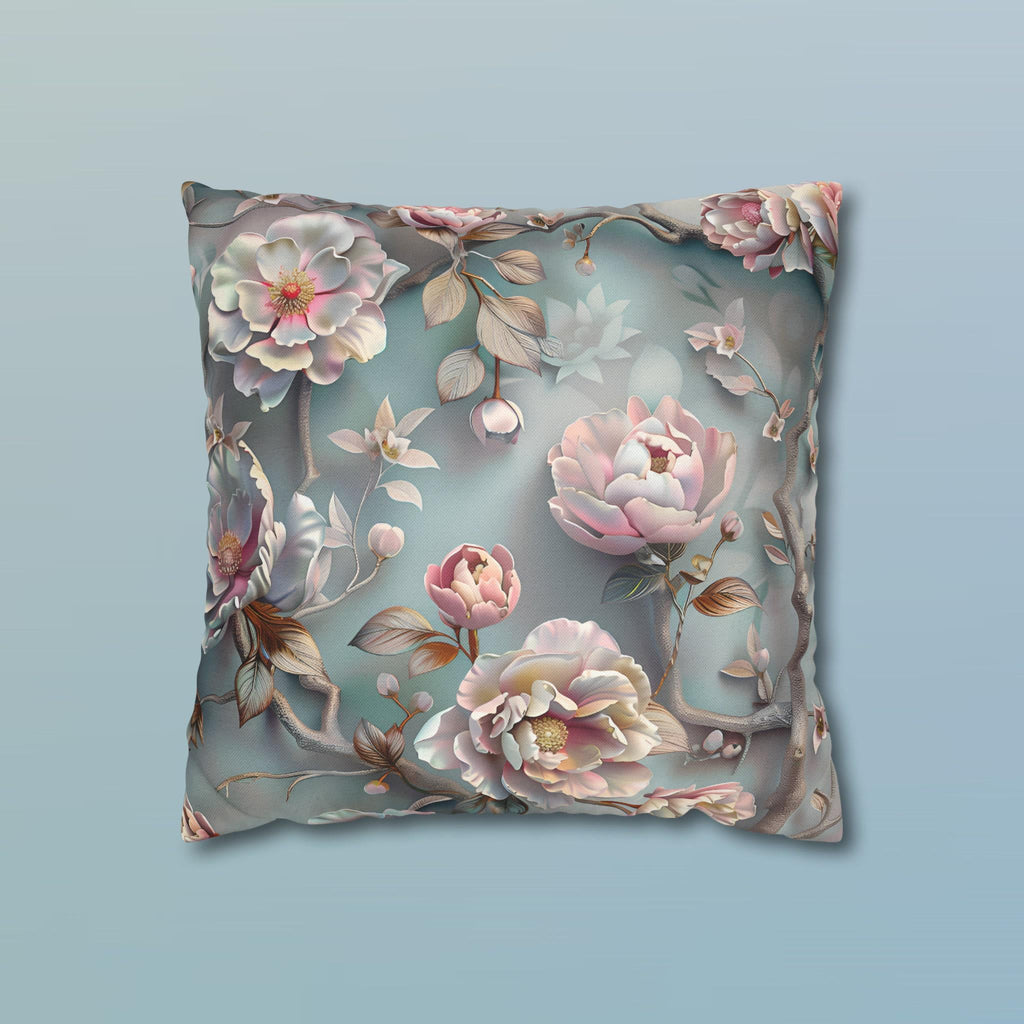 Chinoiserie Peony Pillow Cover: Pink Floral Cushion