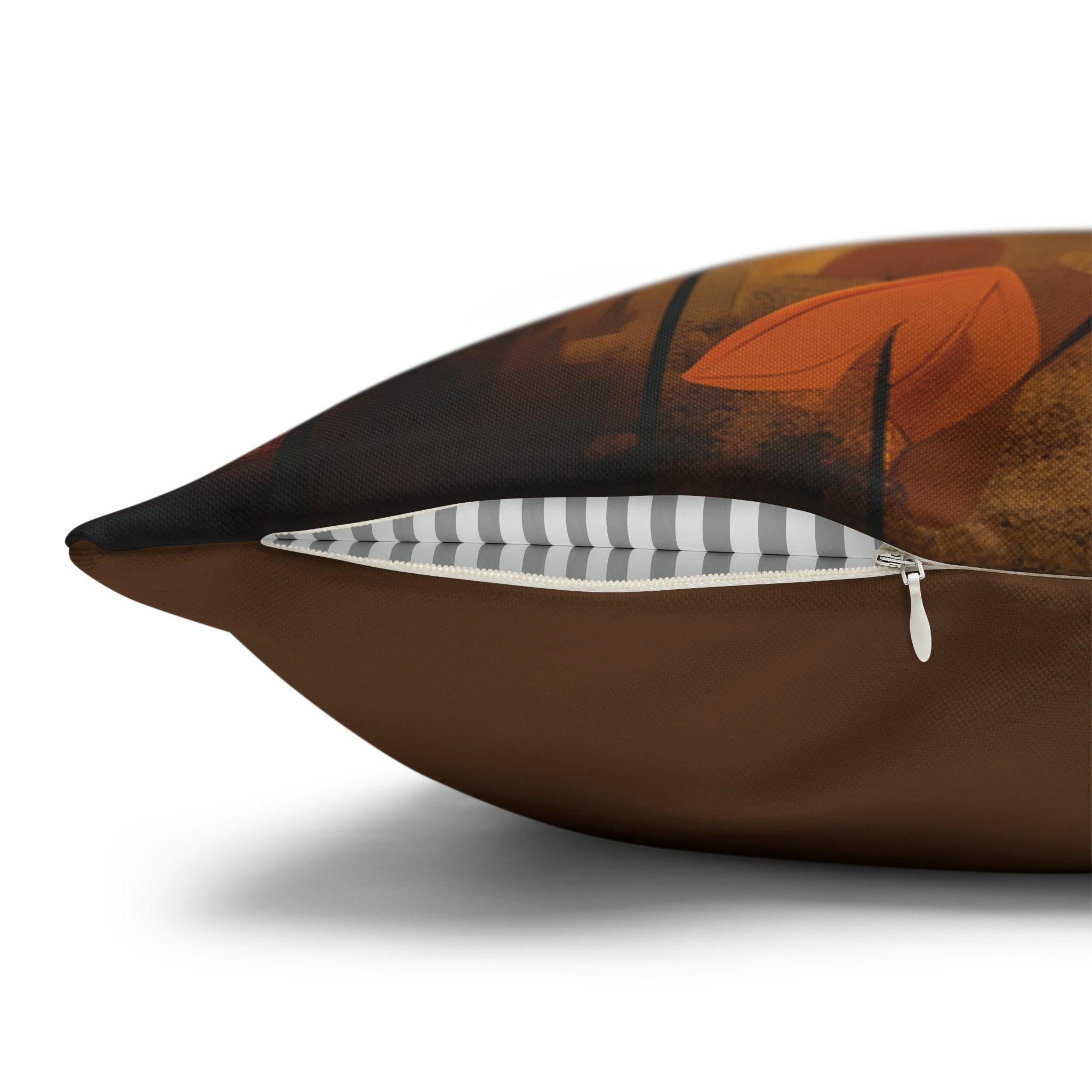Cubist Wildflower Throw Pillow Cover: Picasso-Inspired Geometric Face Art in Autumn Hues