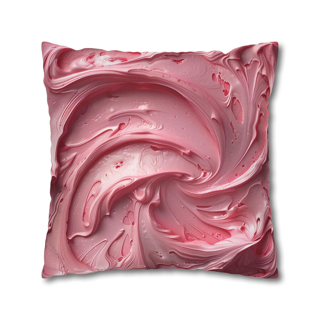 Strawberry Frosting Pillow Cover, Pink Cake Design, Sweet Home Decor