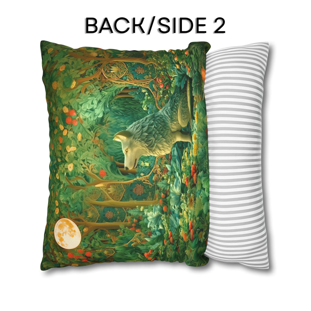 Mystical Wolf Moon Decorative Pillow
