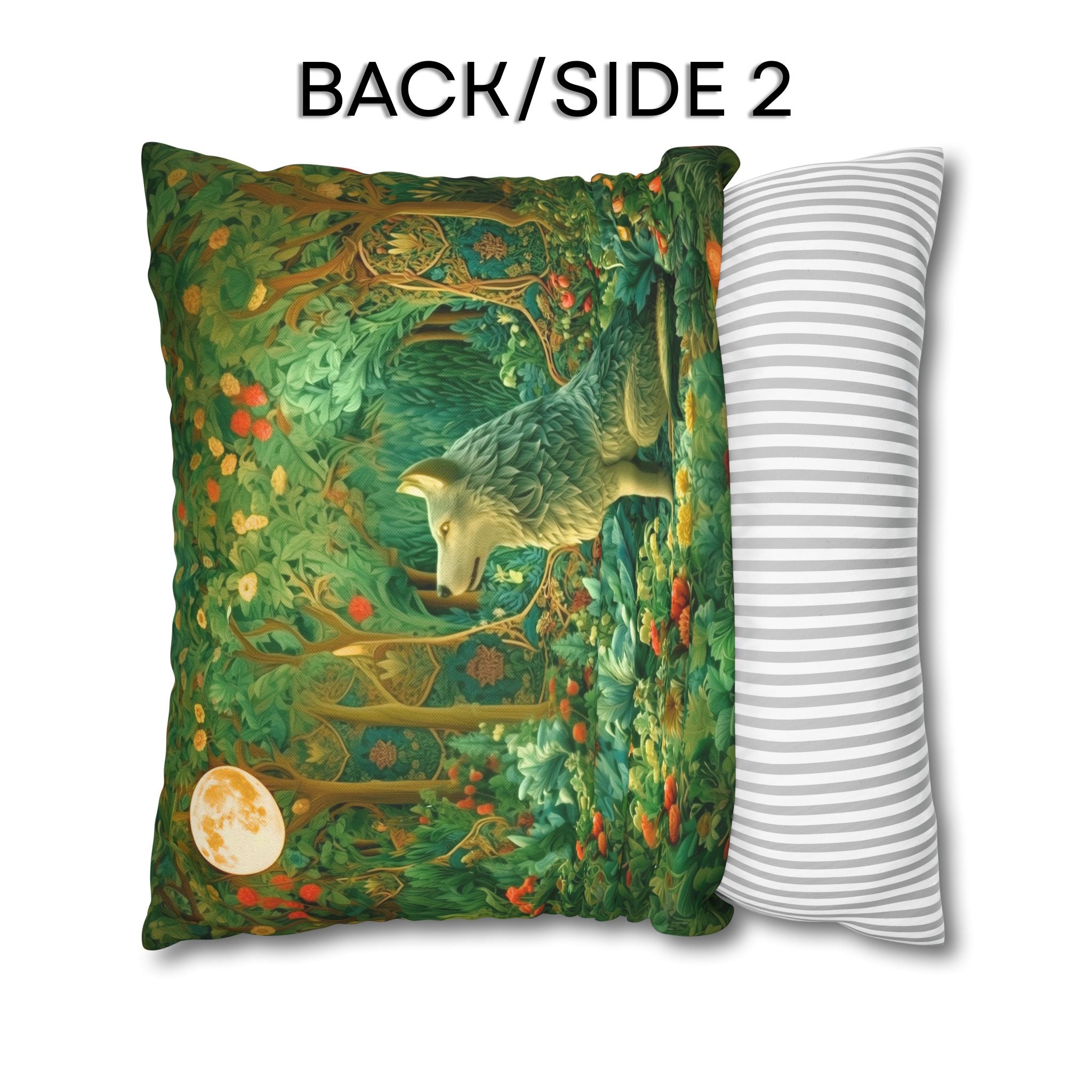Mystical Wolf Moon Decorative Pillow