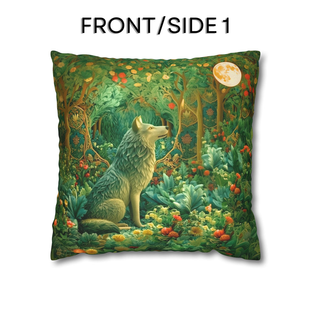 Mystical Wolf Moon Decorative Pillow