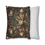 William Morris Deer Christmas Pillow Cover: Woodland Holiday Accent