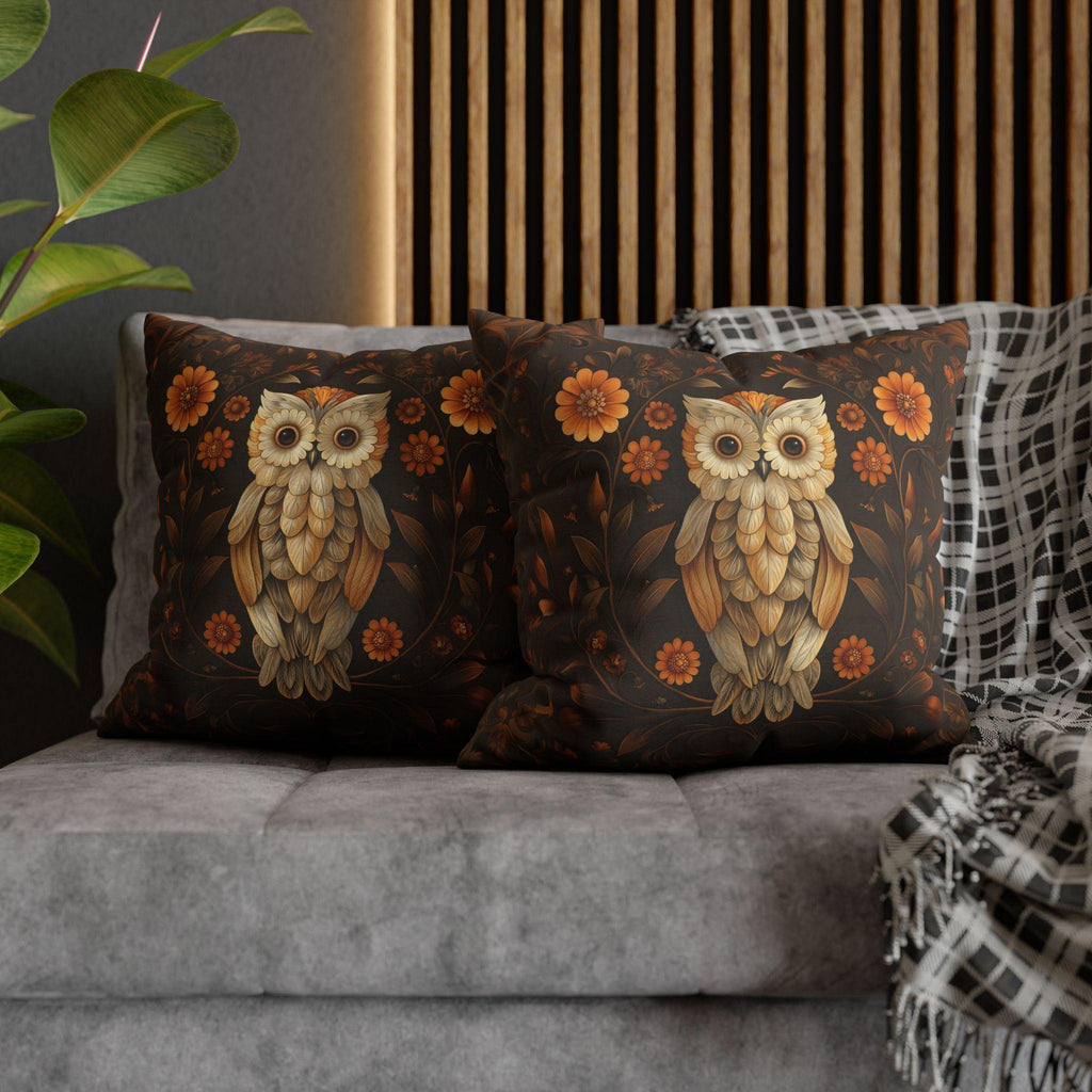 William Morris Owl Pillow Cover: Whimsical Woodland Animal Decor