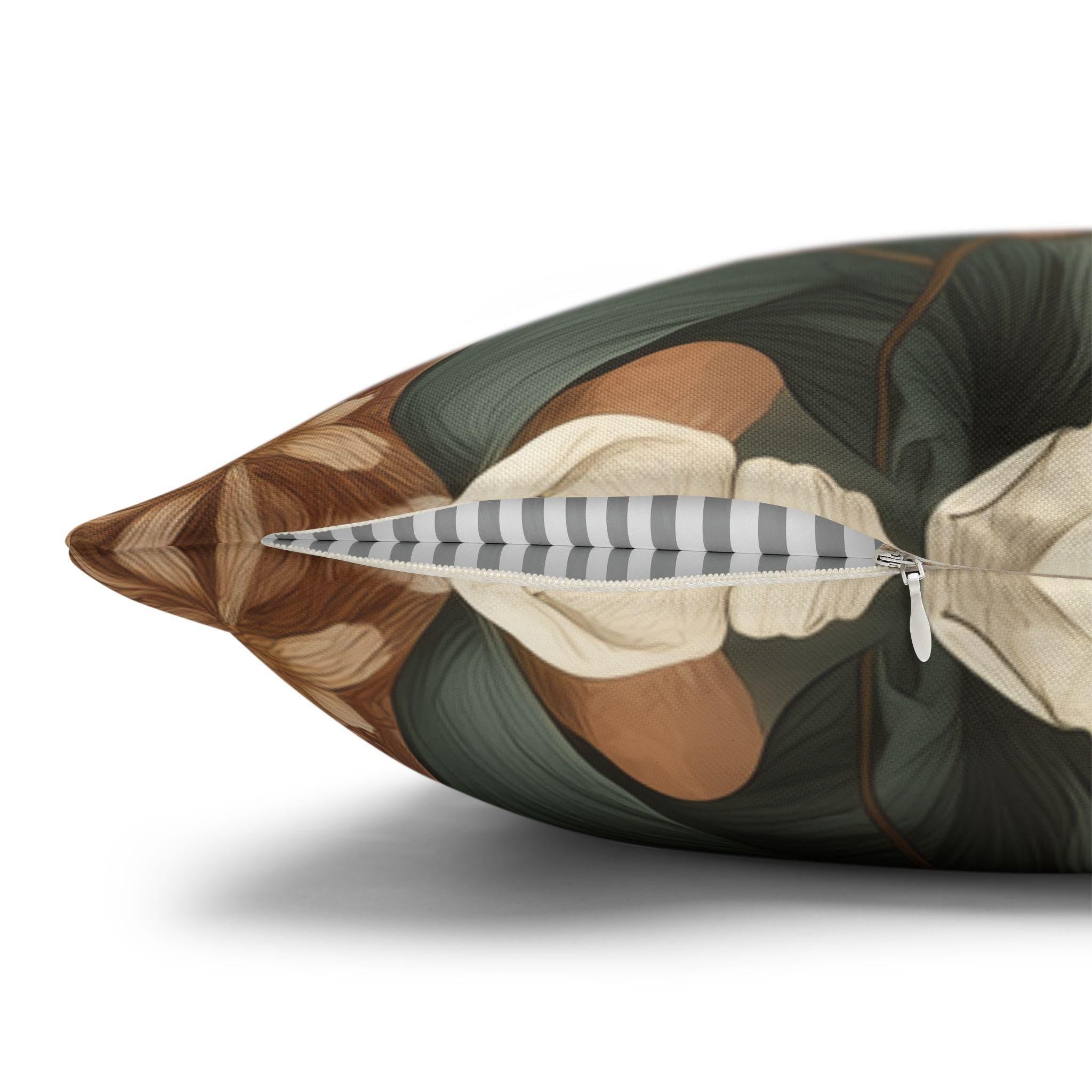 William Morris Inspired Botanical Pillow Cover: Dusty Rose, Sage, Ochre Autumn Accent