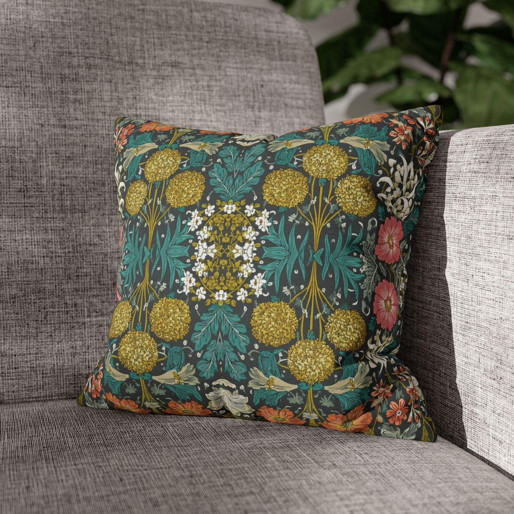 William Morris Style Hyacinth Pillow Cover: John Henry Dearle Inspired Botanical Floral