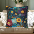 Klimt Botanical Pillow Cover: Jewel Tone Art Nouveau Floral Inspired by Gustav Klimt