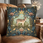 Donkey Garden Floral Pillow Cover: William Morris Inspired Botanical Meadow Decor