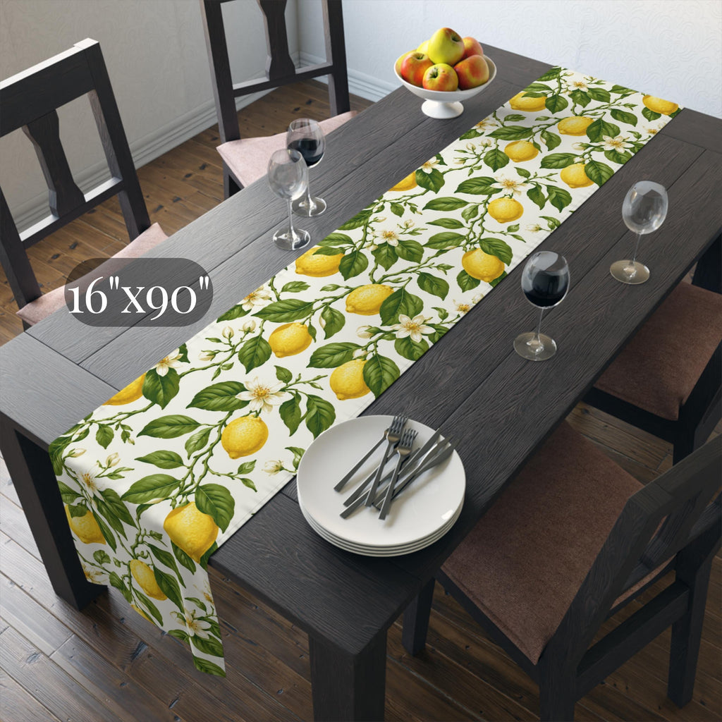 Lemon Table Runner Collection: 7 Citrus and Stripe Variations