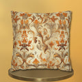Autumn Damask Pillow Cover, Elegant Floral Design, Fall Home Decor