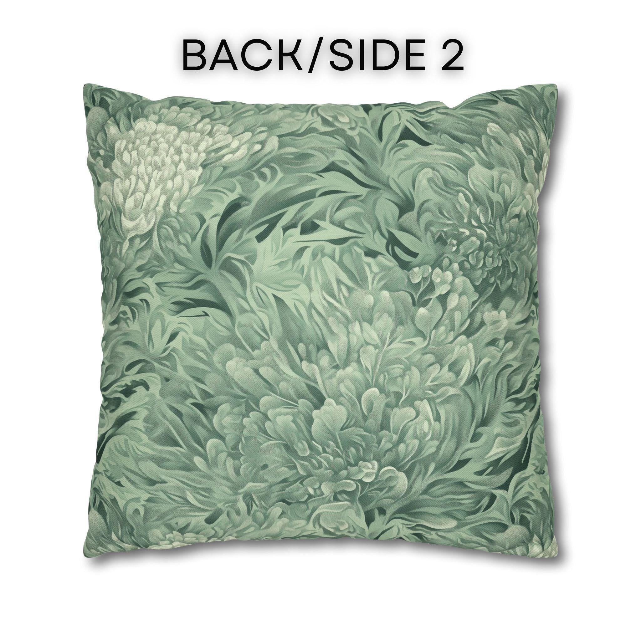 William Morris Inspired Pillow Cover: Modern Sage Marigold Botanical