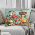 Mushroom Lumbar Throw Pillow: Magical Forest Whimsical Design