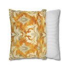 Damask Pillow Cover, Pumpkin Spice Fall Decor, Elegant Accent Pillow