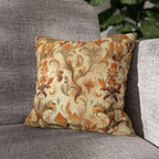 Autumn Damask Pillow Cover, Elegant Floral Design, Fall Home Decor