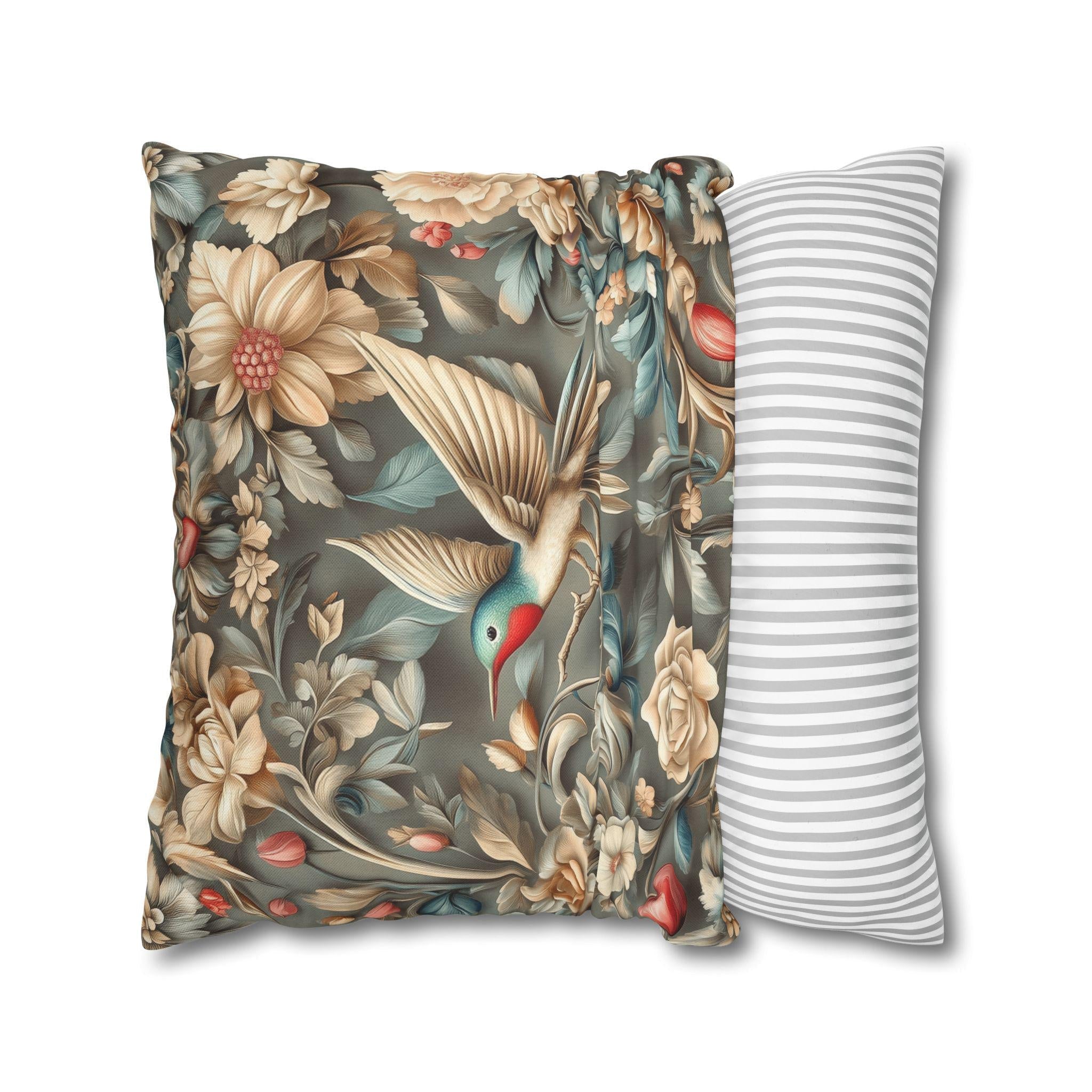William Morris Hummingbird Botanical Pillow Cover: Vintage-Inspired Home Decor Cushion Case
