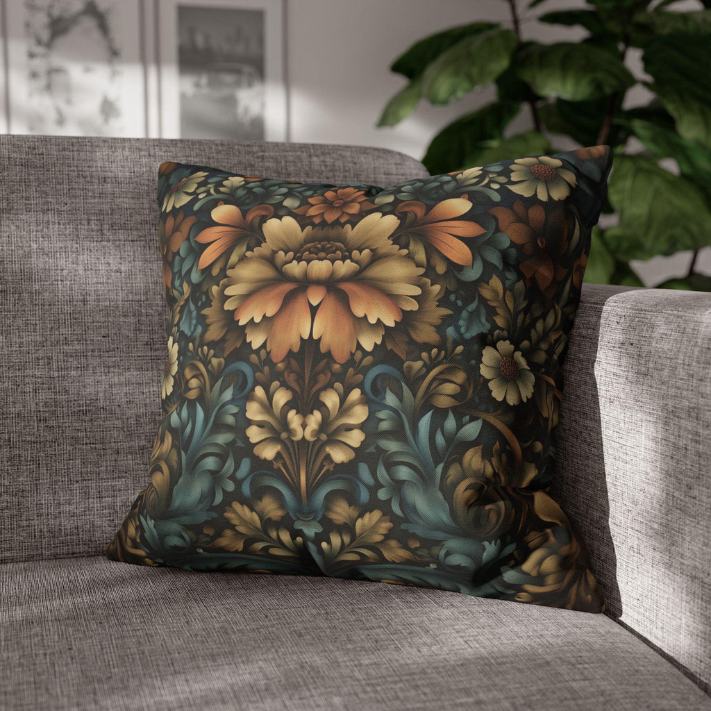 William Morris Fall Pillow Cover: Floral Autumn Vintage Style Tapestry  Accent