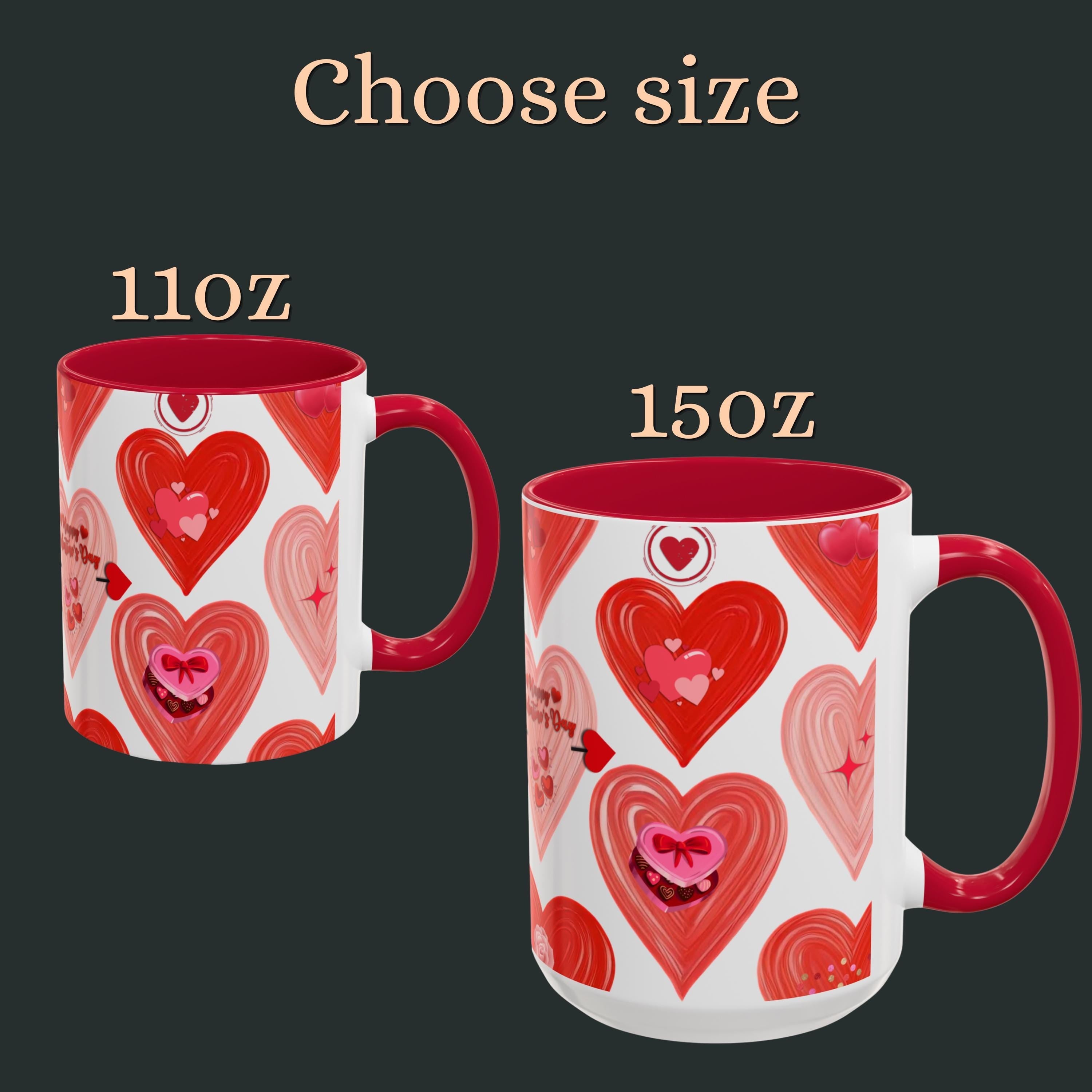 Romantic Valentine's Heart Mug: Cupid's Arrow Love Note Gift for Coffee & Tea Lovers (11oz/15oz)
