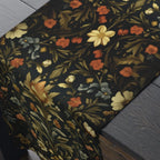 William Morris inspired Table Runner: Vintage Style Moody Blooms