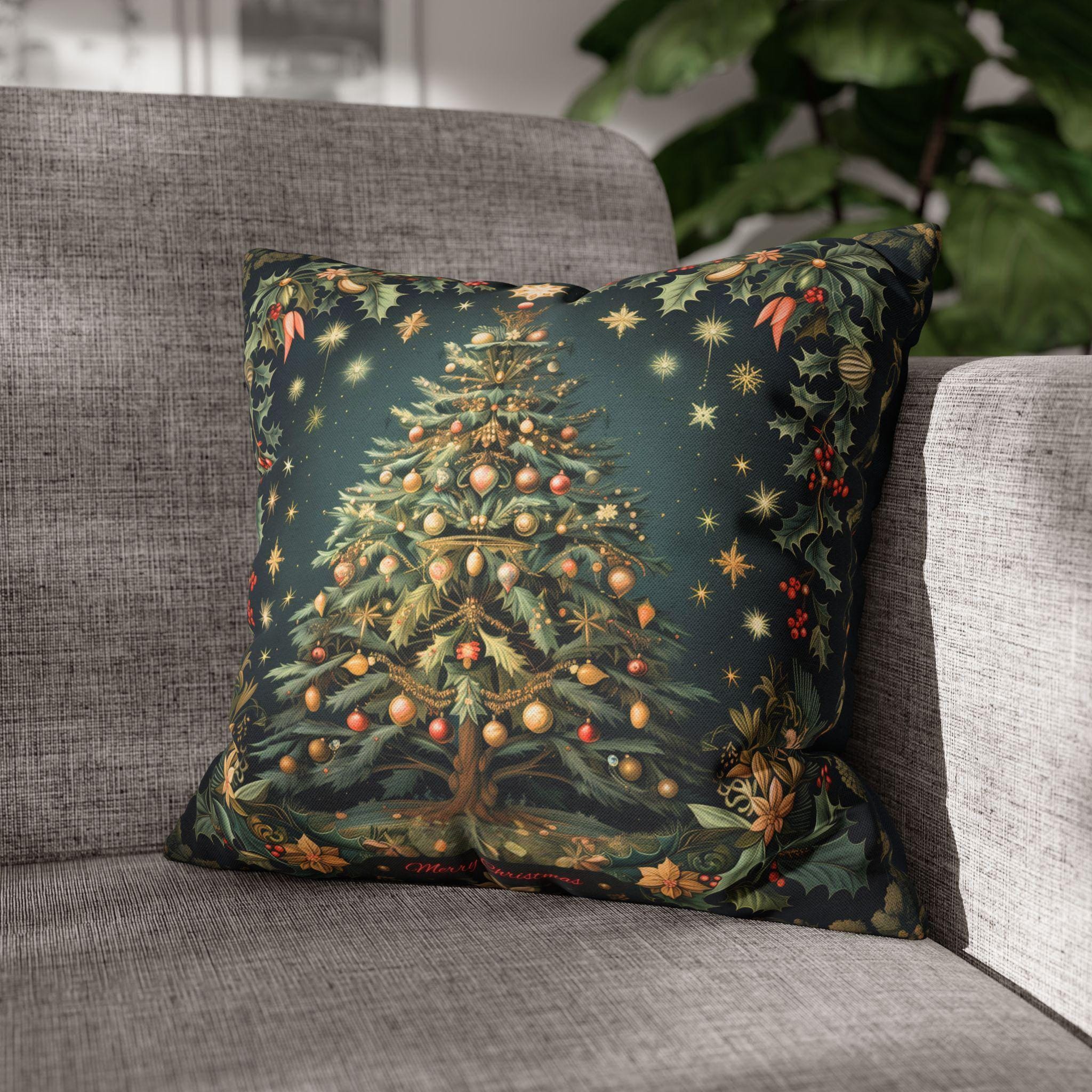 William Morris Christmas Pillow Cover: Botanical Tree, Vintage Style