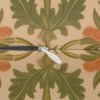 William Morris Strawberry Thief Inspired Lumbar Pillow: Sage, Terracotta, Cream Pillow