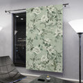 Elegant White Magnolia Blackout Curtain with Mint Green Background - Floral Window Decor panel