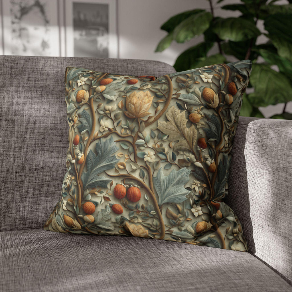 William Morris Autumn Vines Pillow Cover: Botanical Tapestry Fall Decor