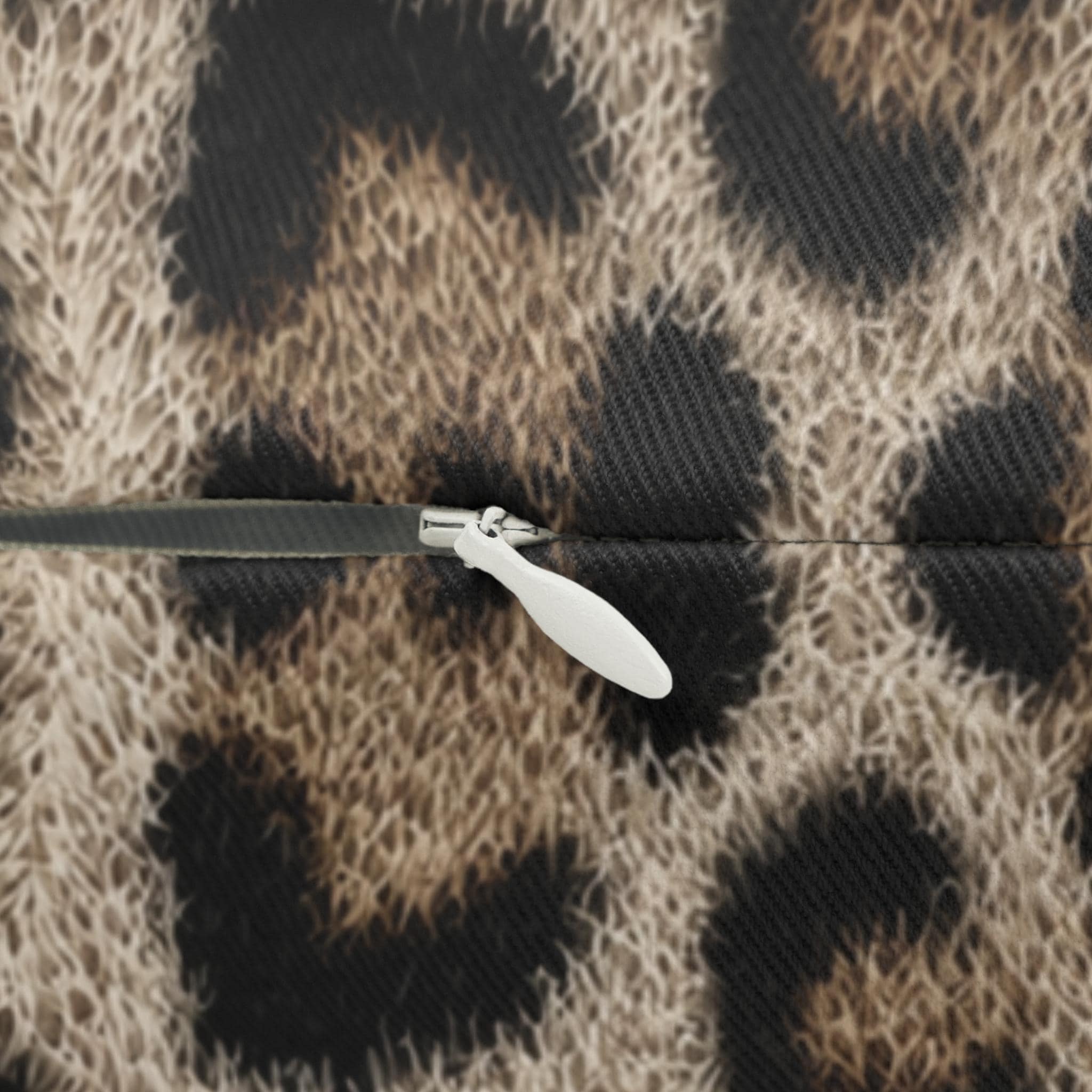 Beige Leopard Luxe Lumbar Pillow: Faux-Fur Look, Zero Cruelty