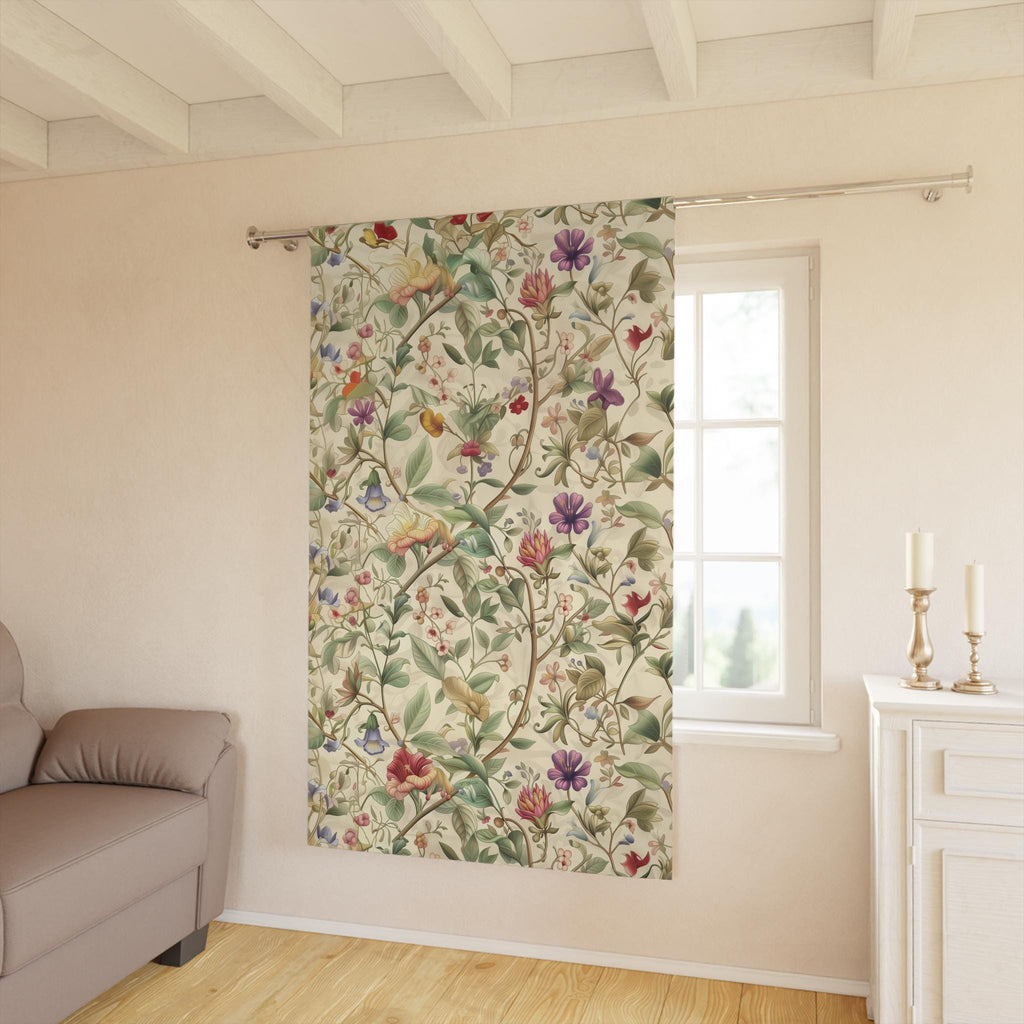 William Morris Botanical Curtain Panel: English Floral Design