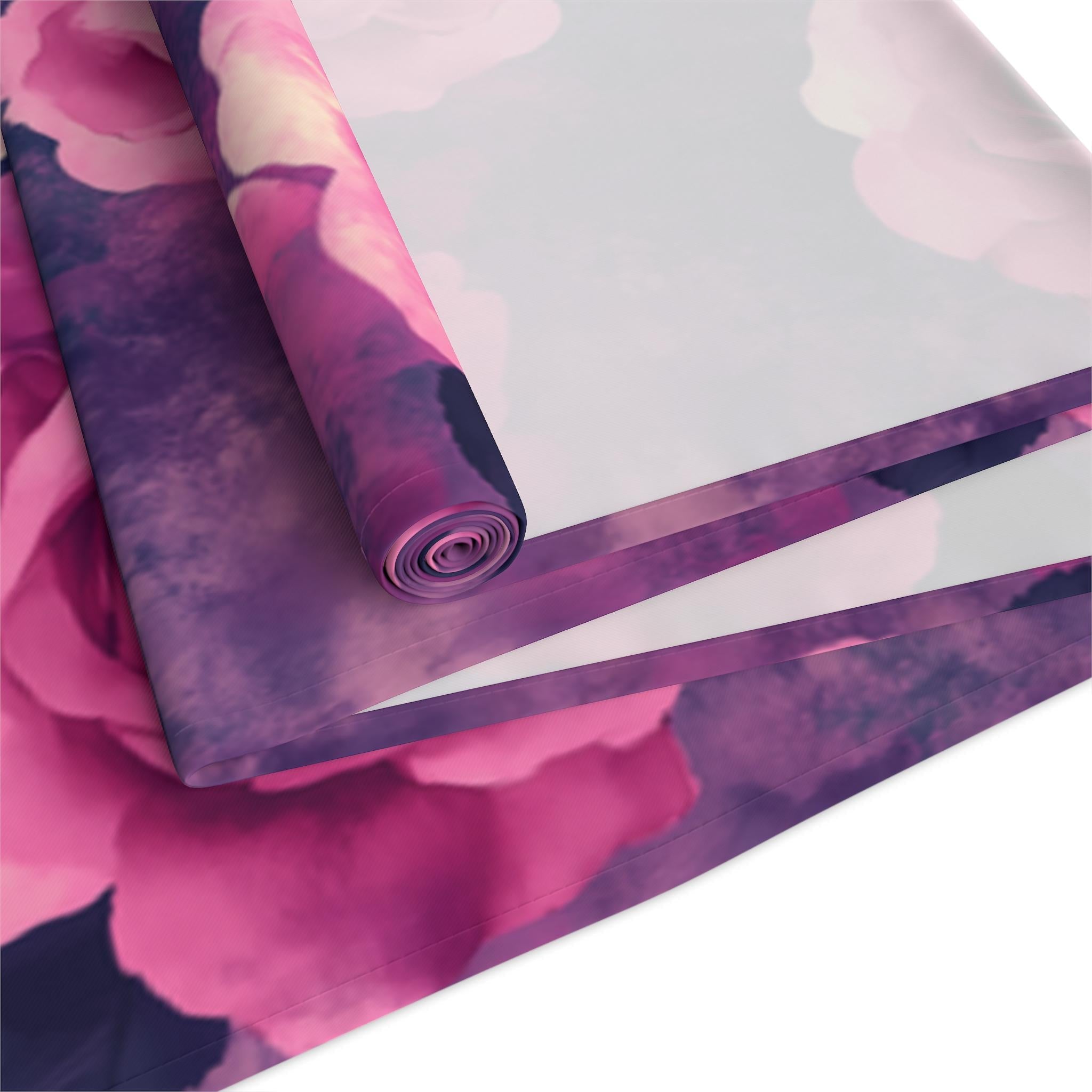 Table Runner, Pink Rose, Purple and Magenta Dining Table Decor