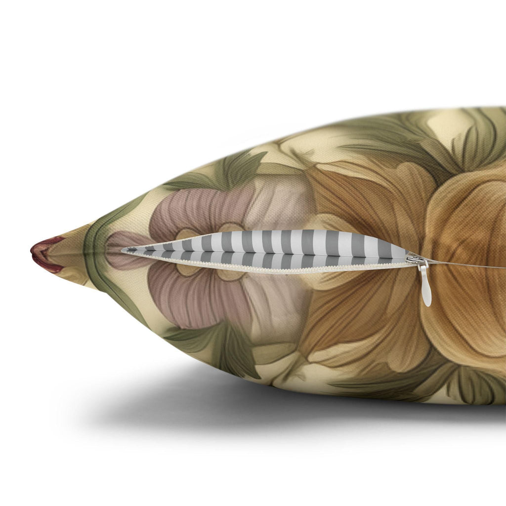 William Morris Inspired Botanical Pillow Cover: Vintage Style Hummingbird & Blooms