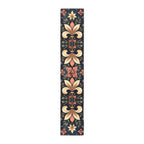 Holiday Fleur-de-lis Table Runner, Red Gold Christmas Decor