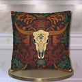 Longhorn Skull Pillow Cover: Southwestern Rustic Ranch Decor