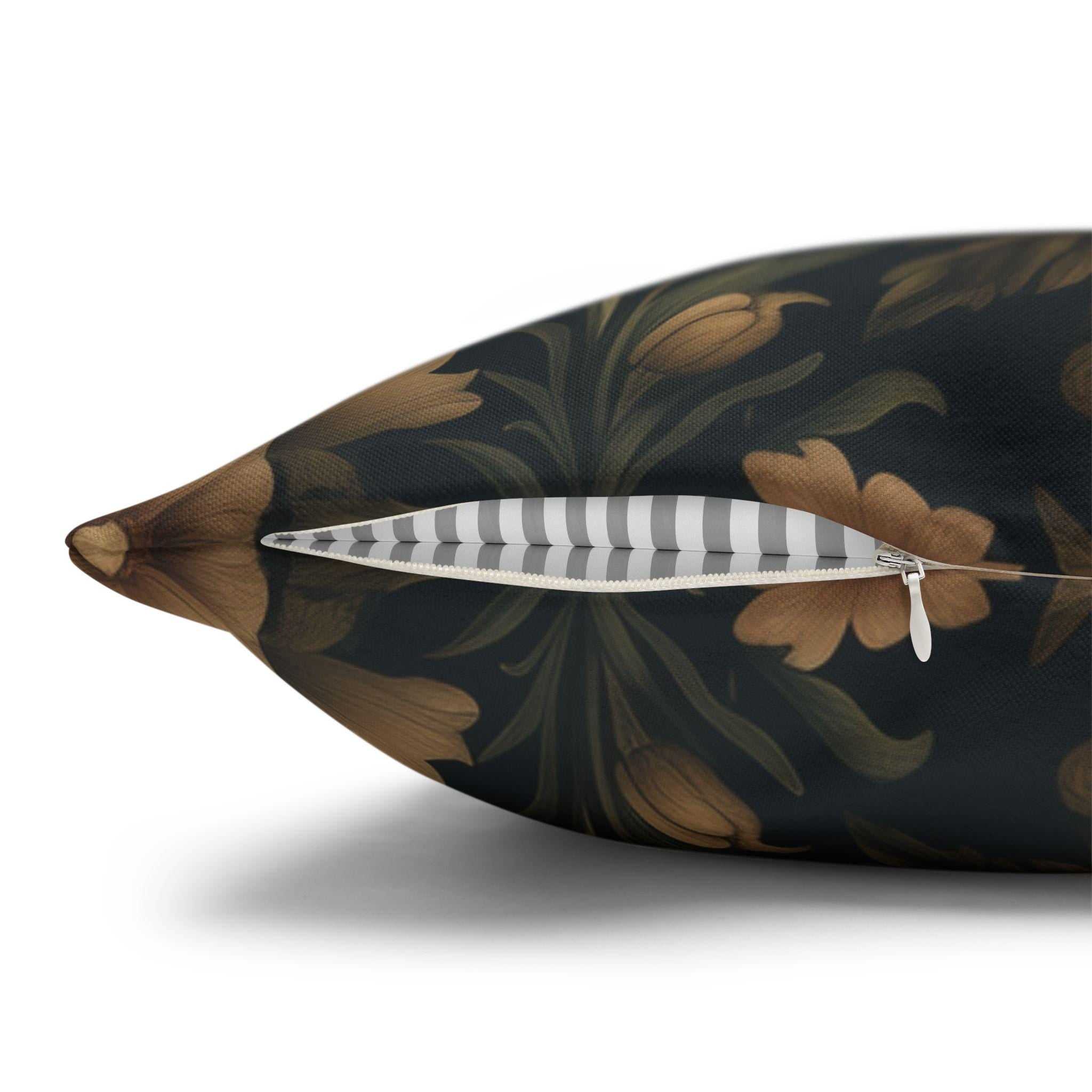 William Morris Inspired Swan Lake Decorative Pillow Cover: Moody Floral Fairytale Cushion Case