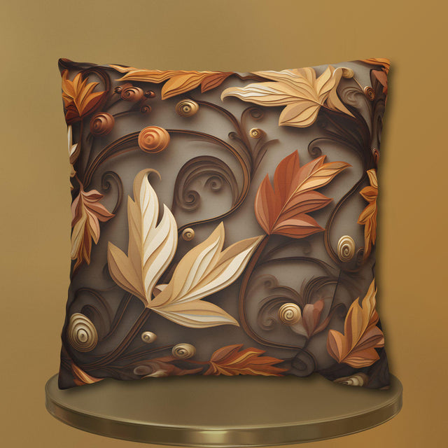 Autumn Decorative Pillowcase with Earthy Rustic Colors of Fall, Home Accent Pillow Cover