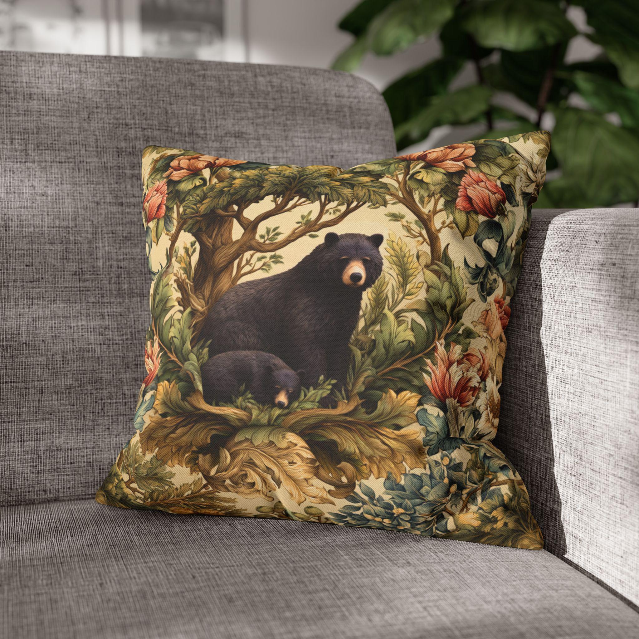 William Morris Woodland Animals Pillow Cover: Squirrel, Skunk, Doe, Bear Designs