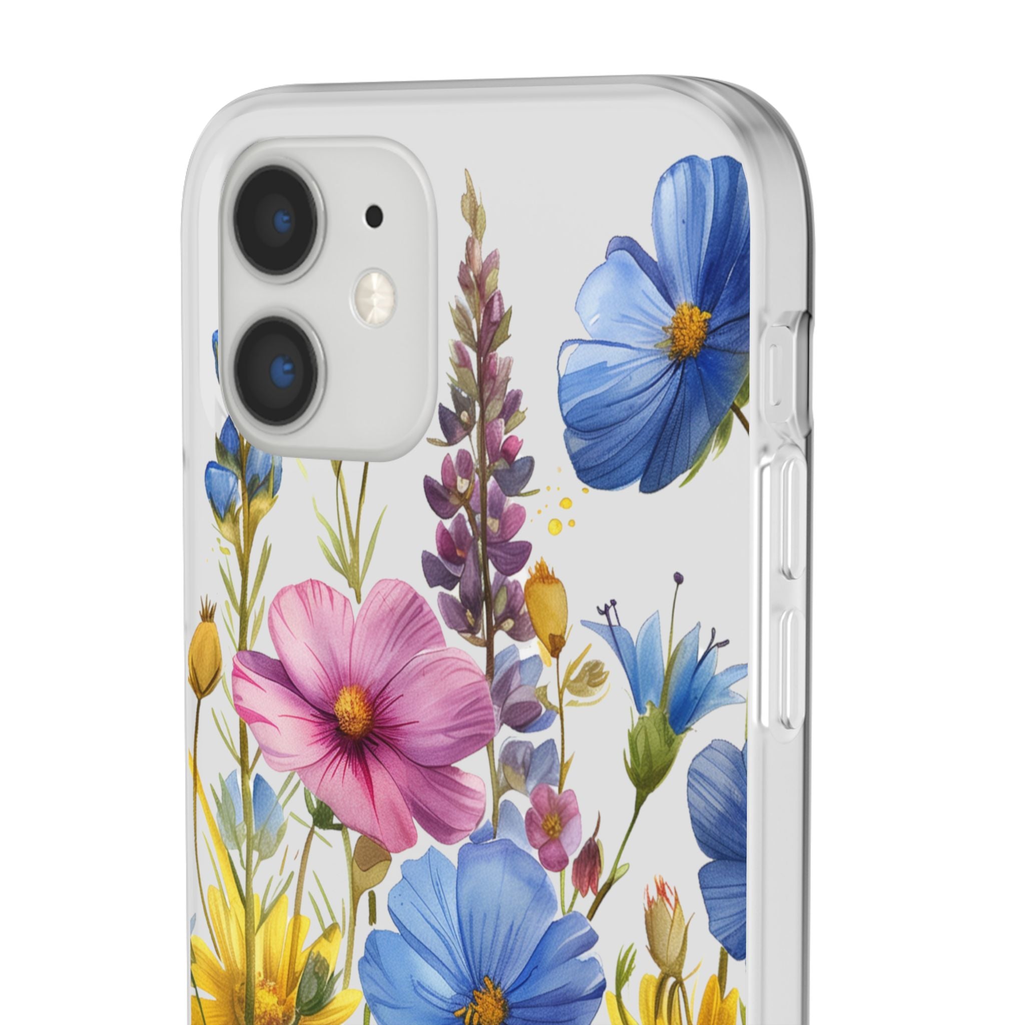 Floral Phone Case: Slim Matte TPU Cover, Wildflower Garden