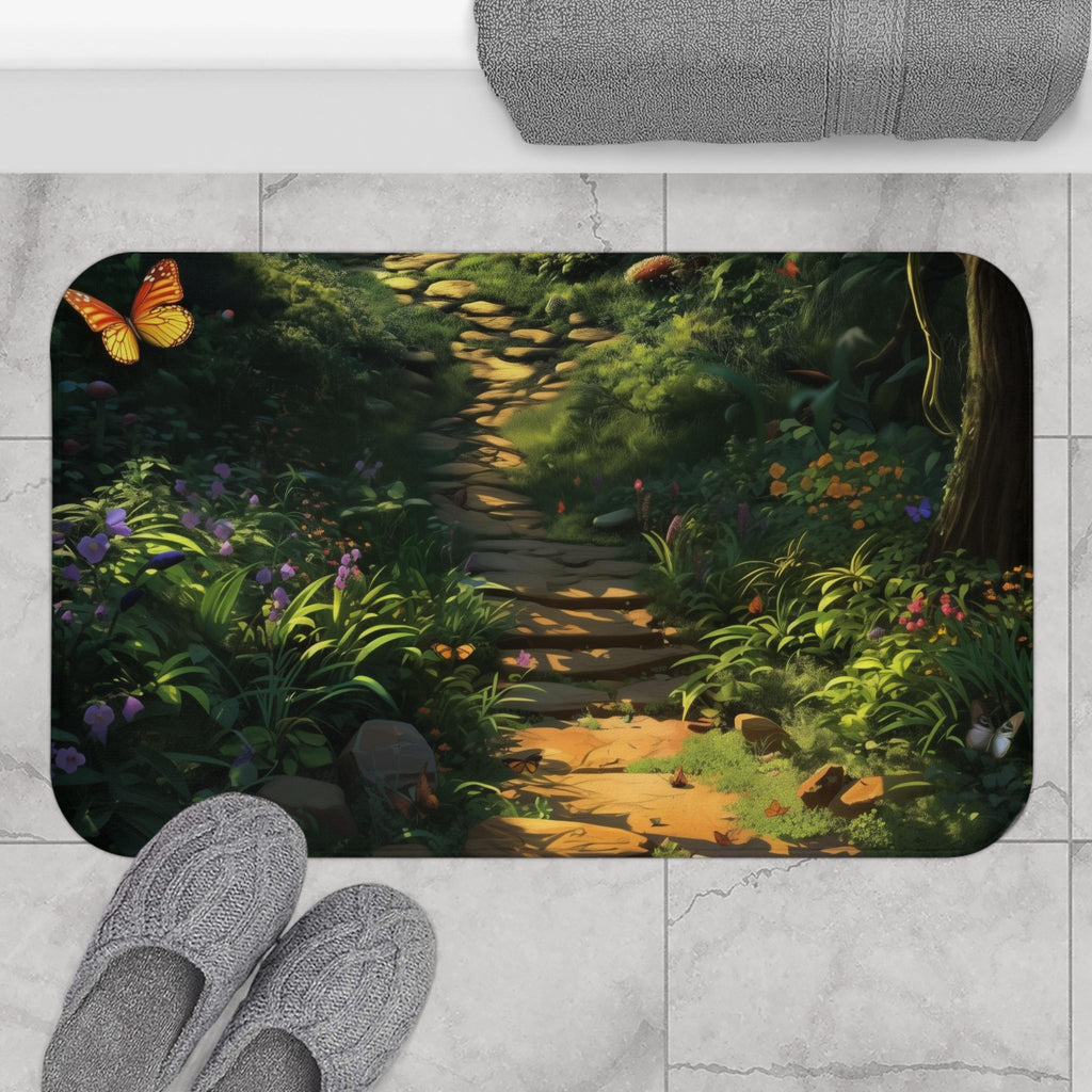 Enchanting Forest Shower Curtain & Bath Mat: Whimsical Nature Decor for Boho Bathrooms - Sold Separately