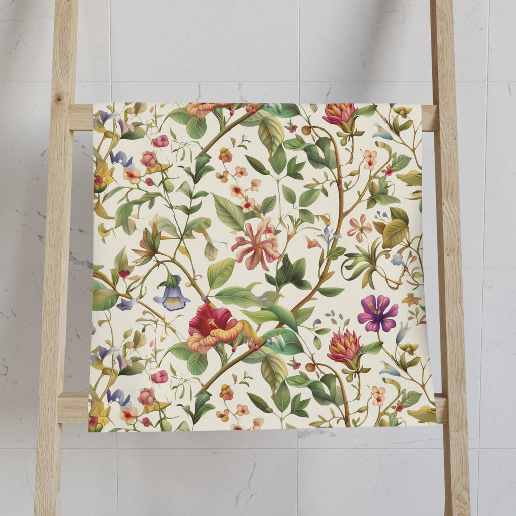 William Morris Hand Towel: Vintage Botanicals and Vines on Cream Background