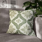 Moroccan Damask Pillow Cover: Sage Green and Ivory Classic Accent
