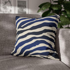 Navy Black Gradient Zebra Stripe Pillow Cover: Bold Safari Print for Modern Neutral Decor