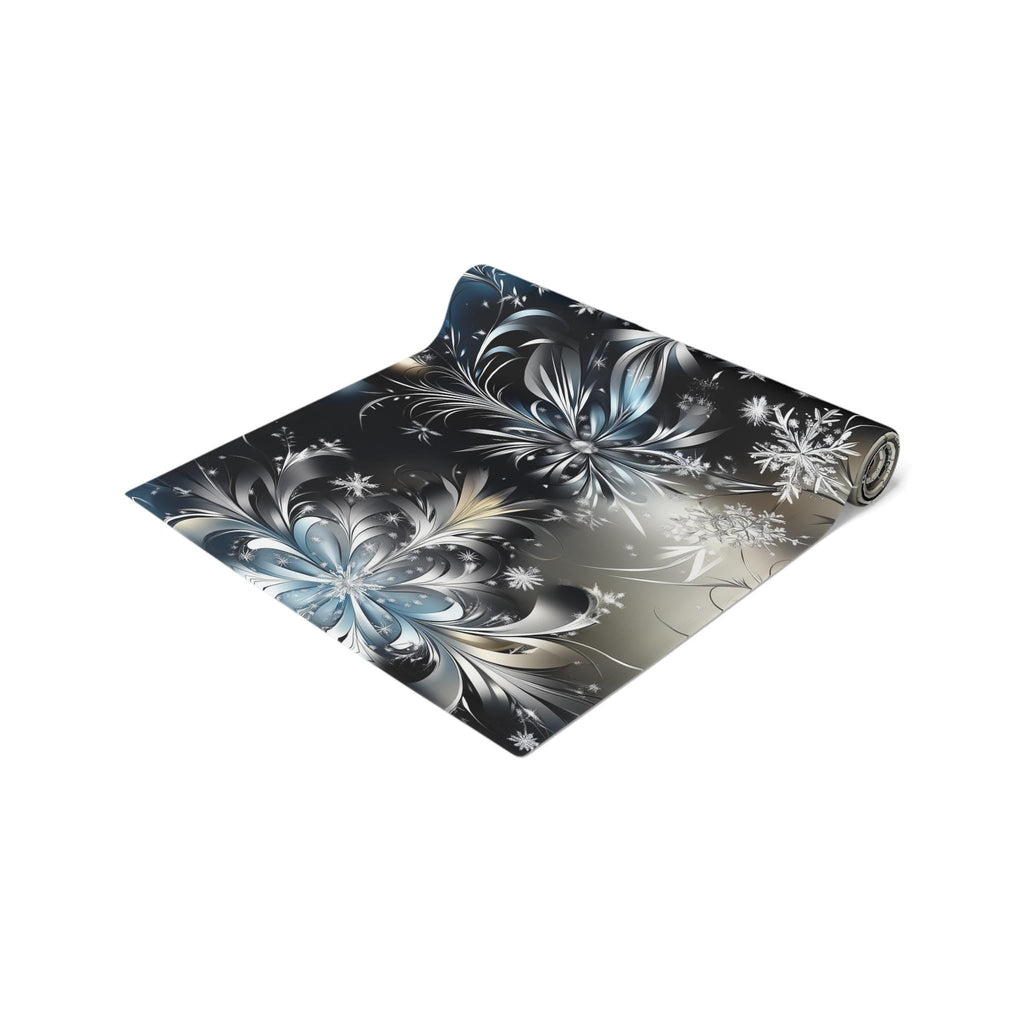Winter Snowflake Table Runner: Holiday Dining Decor (Cotton or Poly)