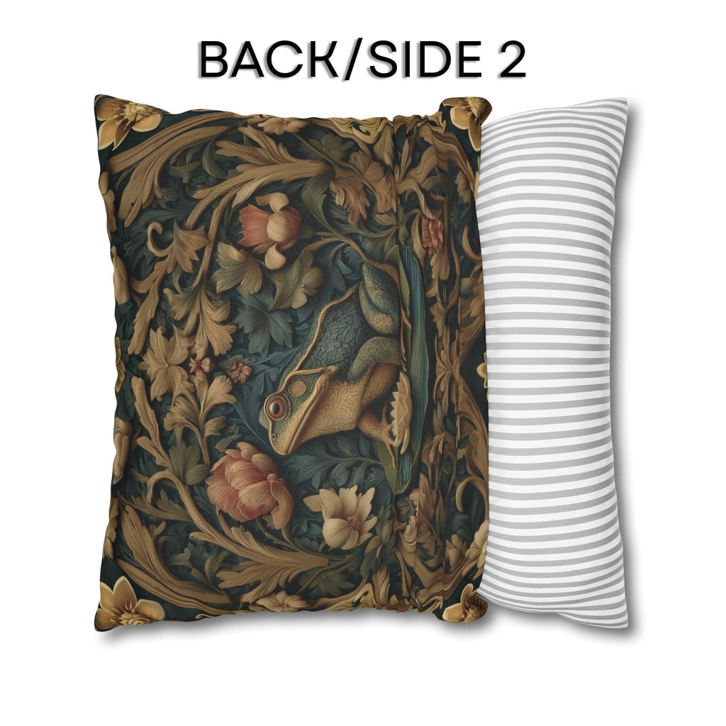 William Morris Inspired Frog Pond Pillow Cover: Botanical Spring & Summer Decor