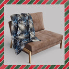 Winter Snowflake Fleece Blanket: Holiday Home Decor Throw