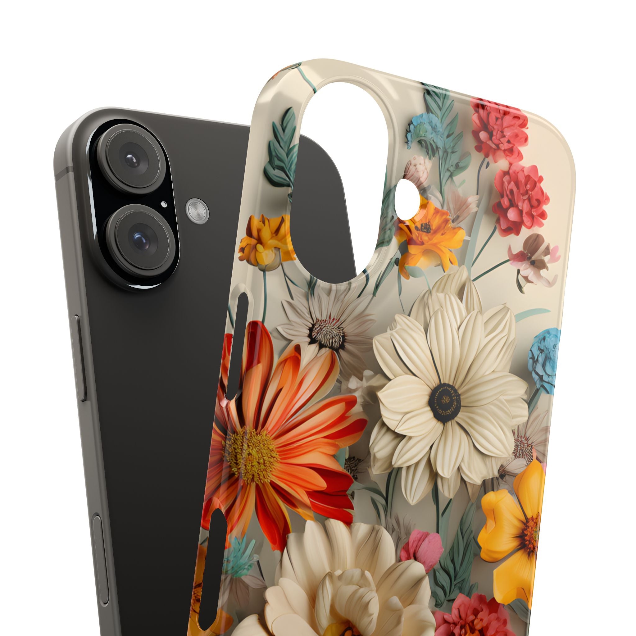 Wildflower iPhone Case: Vintage Style Floral Design, Slim Protective Cover