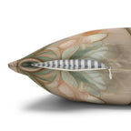 William Morris Hummingbird Pillow Cover: Peach Vintage Style Garden Cushion