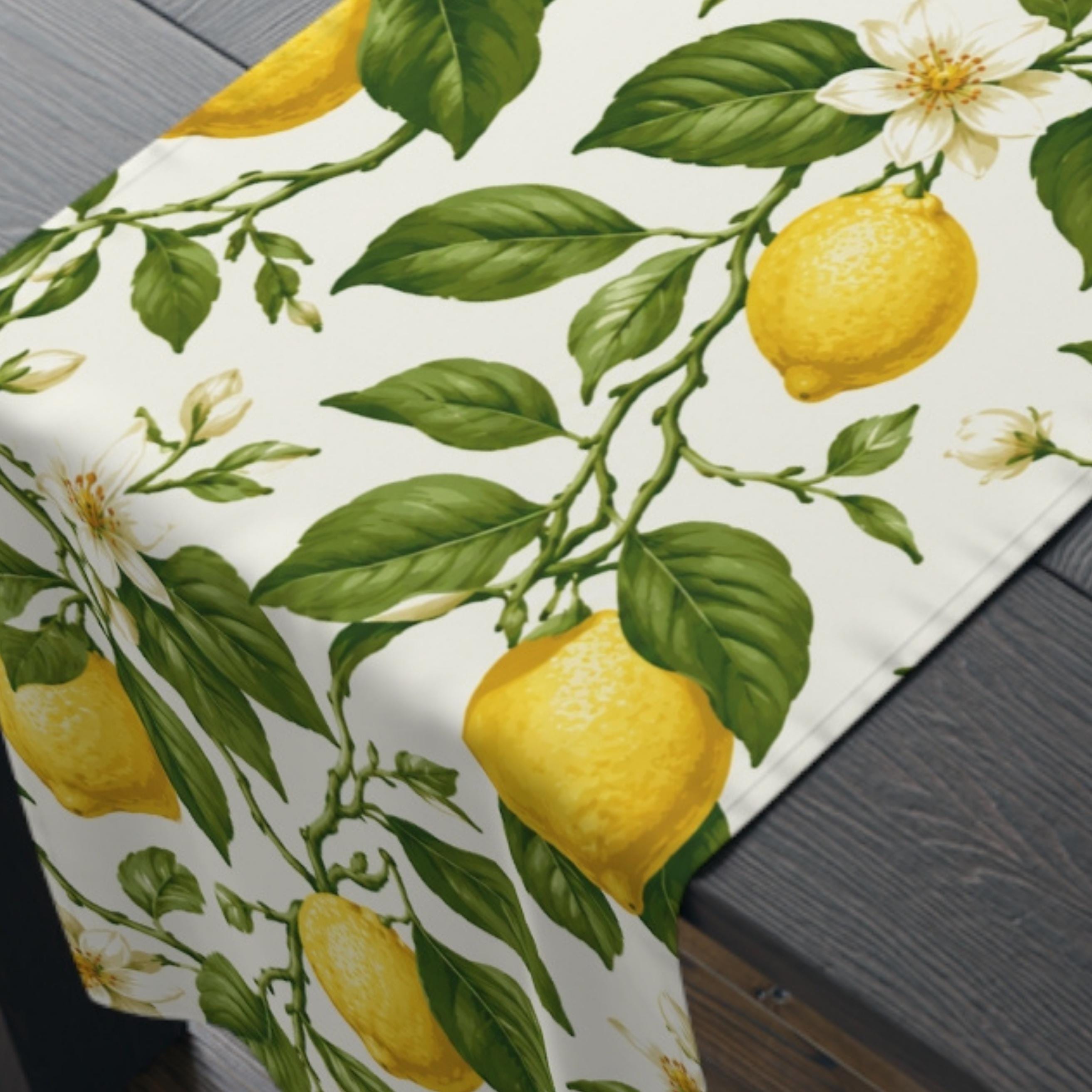 Lemon Table Runner Collection: 7 Citrus and Stripe Variations