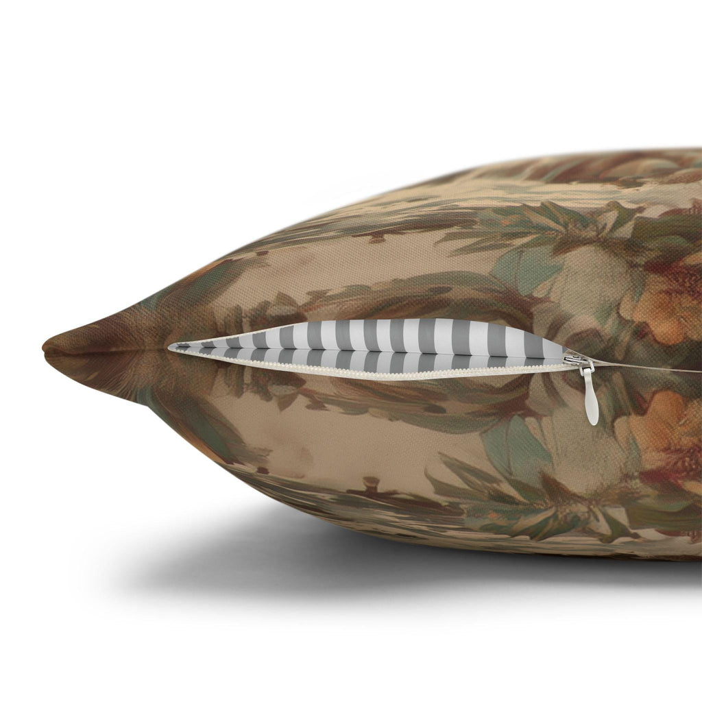 French Country Pheasant Throw Pillow Cover: Vintage Style Toile Bird Design