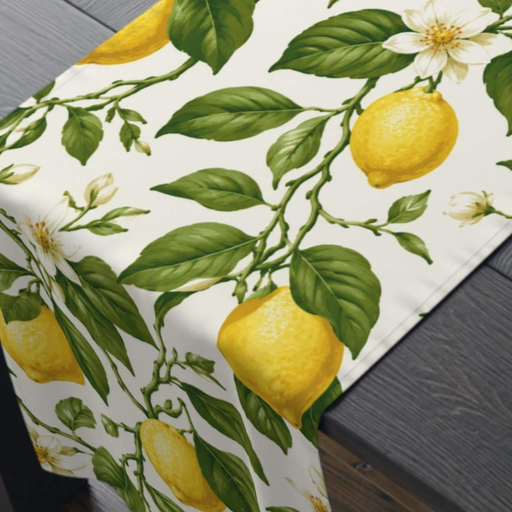 Lemon Table Runner Collection: 7 Citrus and Stripe Variations