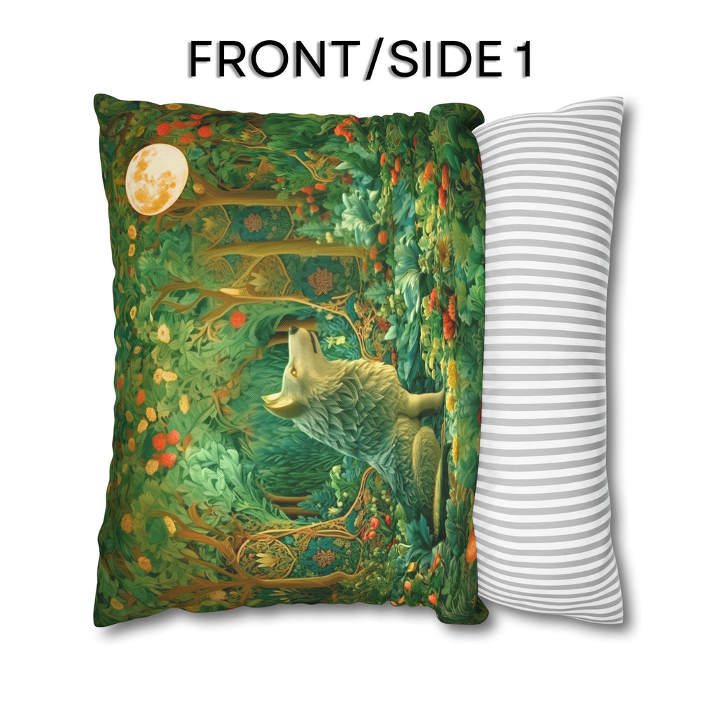 Mystical Wolf Moon Decorative Pillow